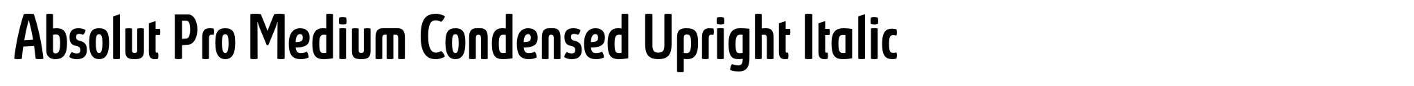 Absolut Pro Medium Condensed Upright Italic image